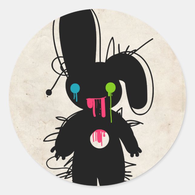 Zombie Piñata Classic Round Sticker (Front)