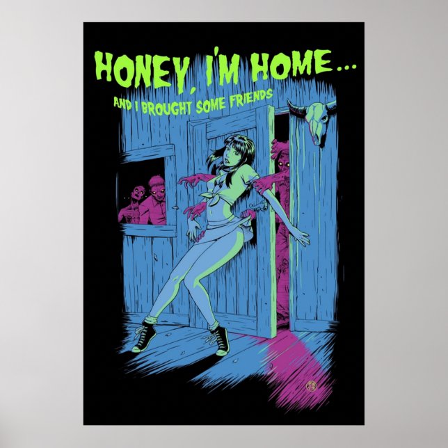 Zombie Pinup Girl Poster (Front)