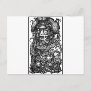 Zombie Pirate Girl Postcard