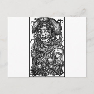Zombie Pirate Girl Postcard