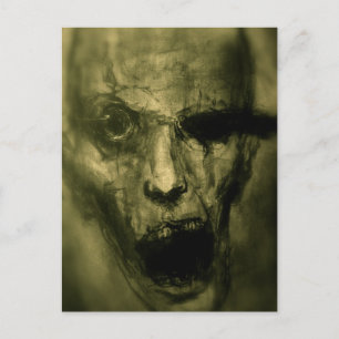 ZOMBIE Postcard by 'The Tormented Alexander'