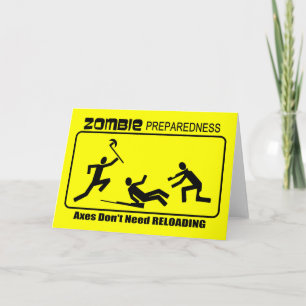 Zombie Preparedness Axes Reload Design Card
