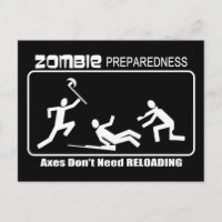 Zombie Preparedness Axes Reloading WHITE Design