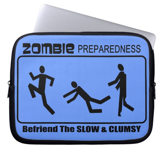 Zombie Preparedness Befriend Slow Design Laptop Sleeve (Front)