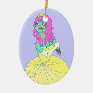 Zombie Princess Ceramic Ornament