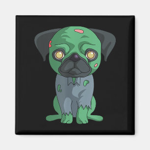 Zombie Pug Magnet