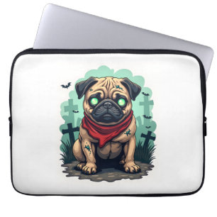 Zombie Pug Parade Laptop Sleeve