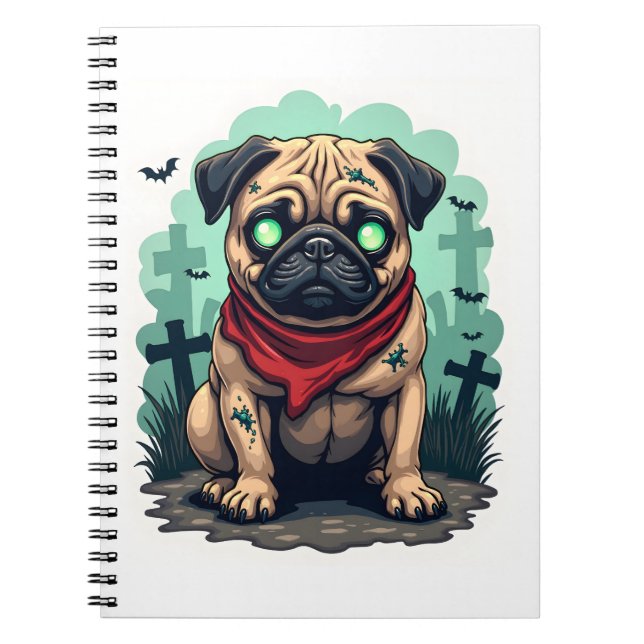 Zombie Pug Parade Notebook (Front)
