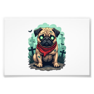 Zombie Pug Parade Photo Print
