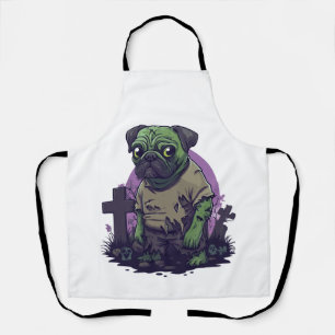 Zombie Pug � Undead Funny Halloween Dog Apron