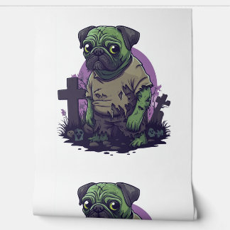 Zombie Pug � Undead Funny Halloween Dog Wallpaper