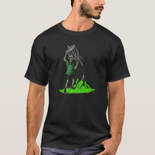 Zombie Pulling Basket Out Of Ground Zombie Disc Go T-Shirt