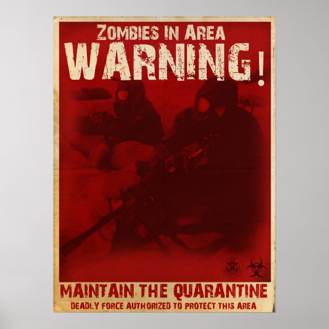 Zombie Quarantine Poster (Front)