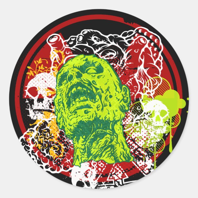 Zombie Raid Stickers (Front)
