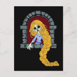 Zombie Rapunzel Postcard
