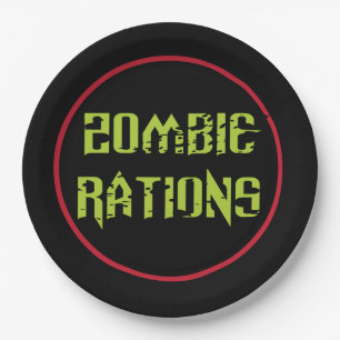 Zombie Rations Paper Plate