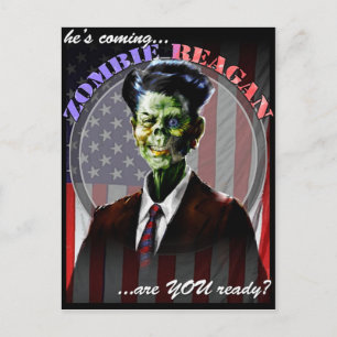 Zombie Reagan Post Card