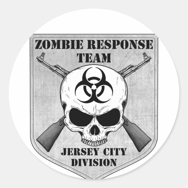 Zombie Response Team: Jersey City Division Classic Round Sticker (Front)
