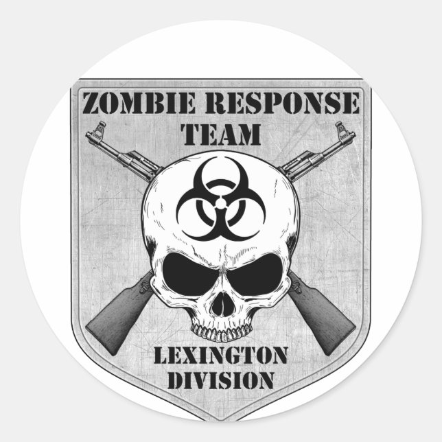 Zombie Response Team: Lexington Division Classic Round Sticker (Front)