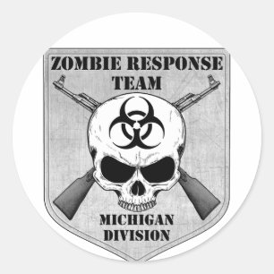 Zombie Response Team: Michigan Division Classic Round Sticker