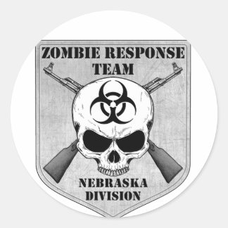 Zombie Response Team: Nebraska Division Classic Round Sticker