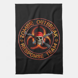 Zombie Response Team Tea Towel