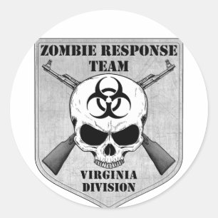 Zombie Response Team: Virginia Division Classic Round Sticker