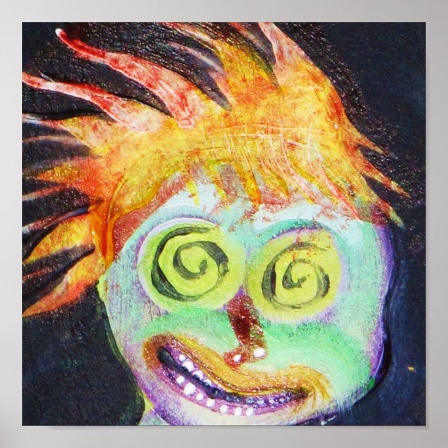 Zombie Retro Vintage pop art Poster (Front)