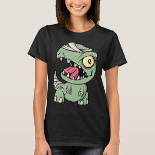Zombie Rex Dinosaur  For Boys Mummy Halloween T-Shirt