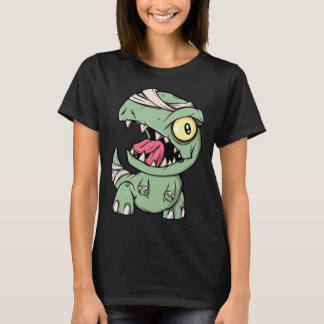 Zombie Rex Dinosaur  For Boys Mummy Halloween T-Shirt