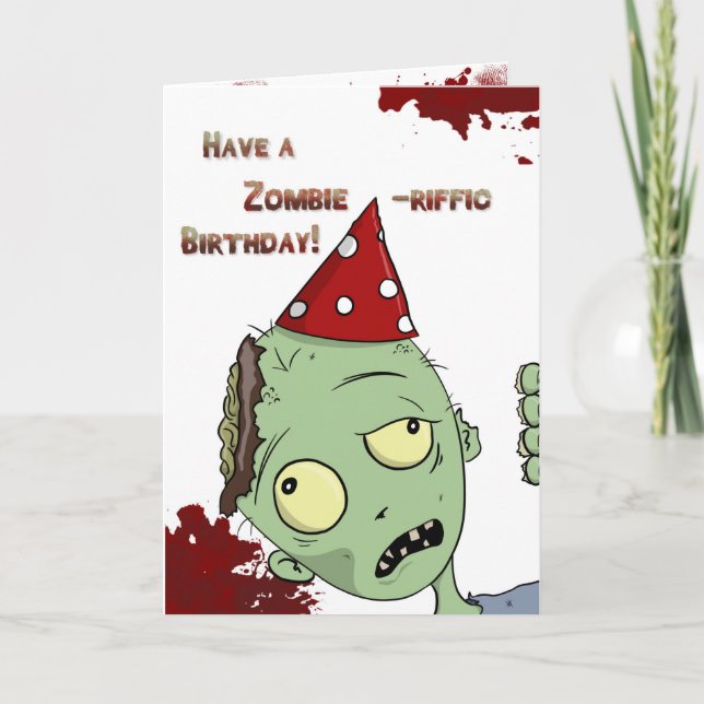 Zombie-riffic Birthday Card (Front)