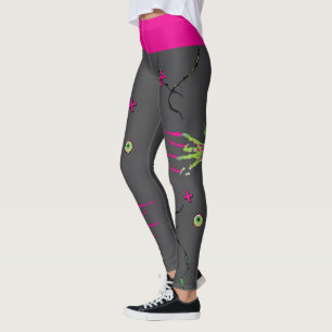 Zombie Rippin’ Eyeball Poppin’ Funky Cute Fun Leggings