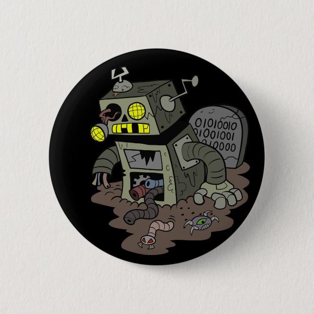 Zombie Robot Button (Front)