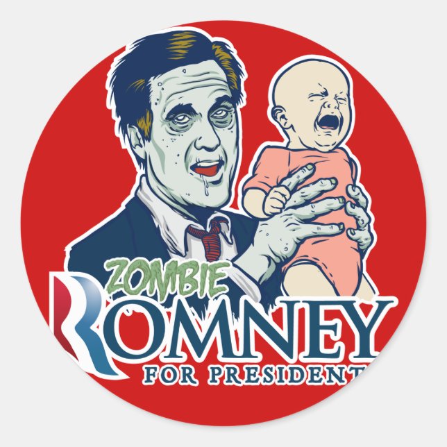 Zombie Romney Sticker (Front)