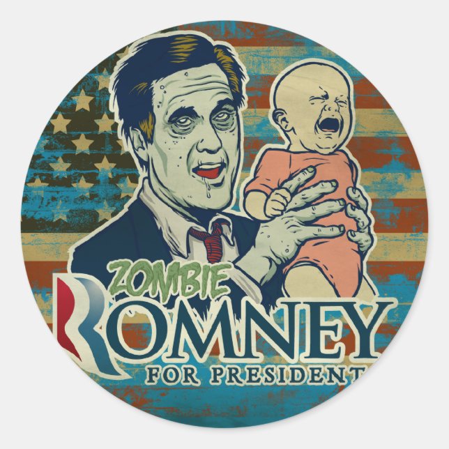 Zombie Romney Sticker Set (Front)