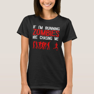 Zombie Running For Men Women Halloween  Running T-Shirt