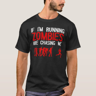 Zombie Running For Men Women Halloween  Running T-Shirt