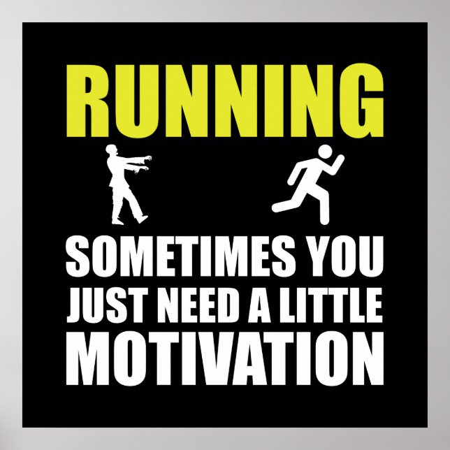 Zombie Running Motivation Poster (Front)
