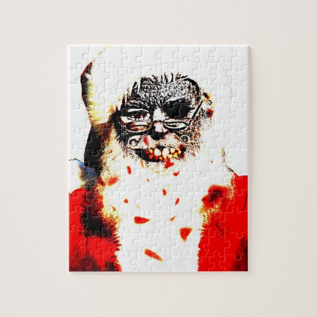 Zombie Santa 8x10 Photo Puzzle with Gift Box (Vertical)