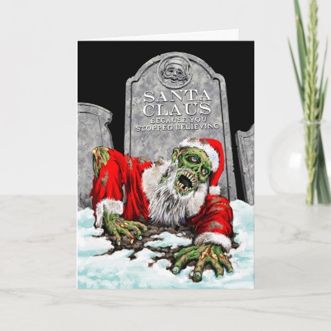 Zombie Santa Christmas Card (Interior Greeting) (Front)