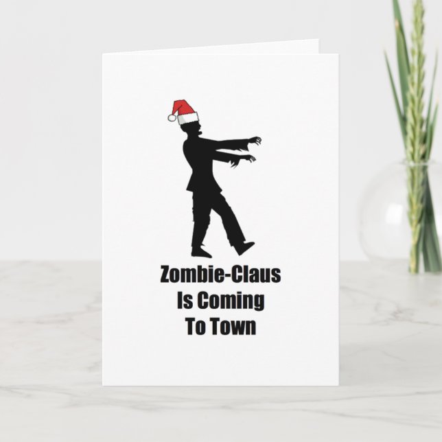 Zombie Santa Claus Christmas Card (Front)