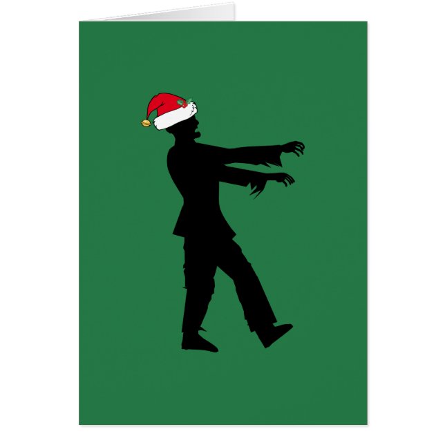 Zombie Santa Funny Christmas Card (Front)