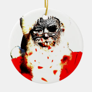 Zombie Santa Ornament