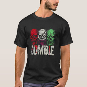 Zombie Scary Halloween Horror Skull Undead T Shirt