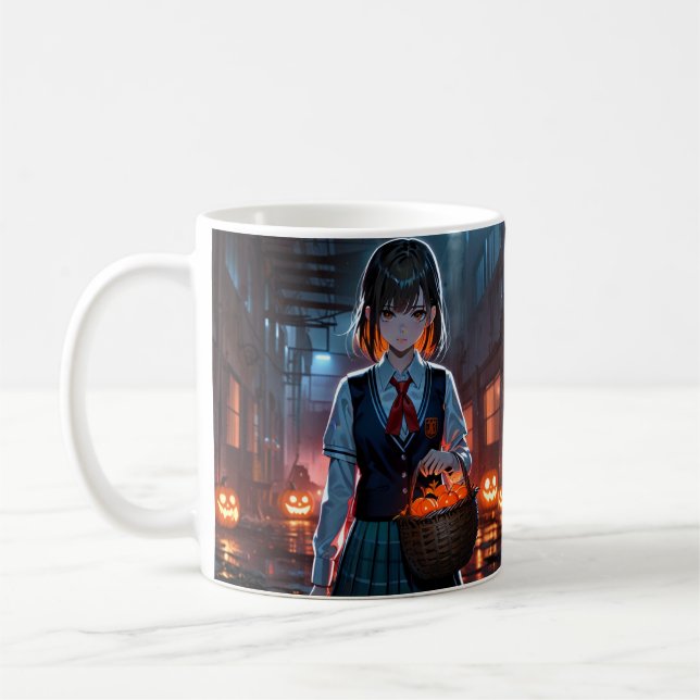 Zombie School Girl Mug – Anime Halloween Mug (Left)
