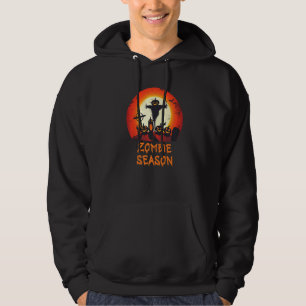 Zombie Season Moonlit Scary Graveyard  Kids Boys A Hoodie