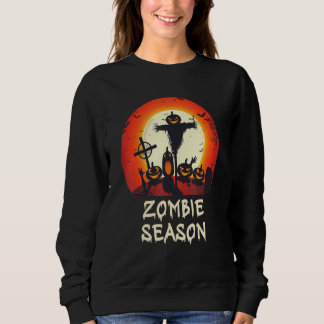 Zombie Season Moonlit Scary Graveyard  Kids Boys A Sweatshirt