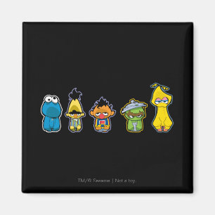 Zombie Sesame Street Characters Magnet