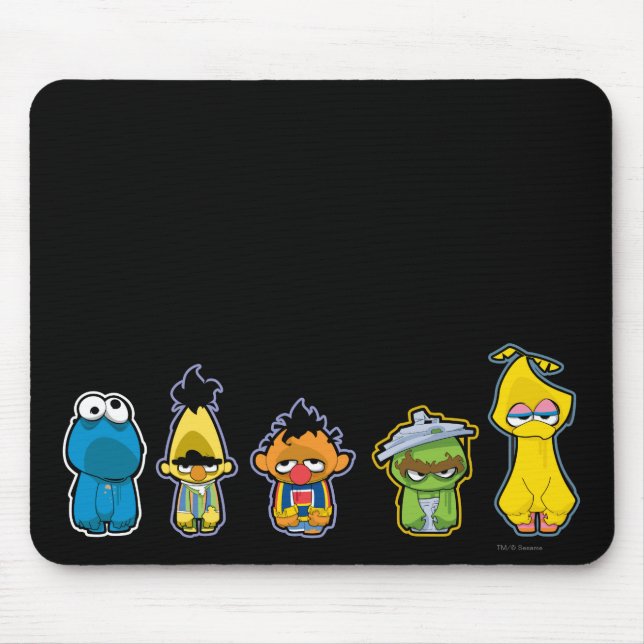 Zombie Sesame Street Characters Mouse Pad (Front)
