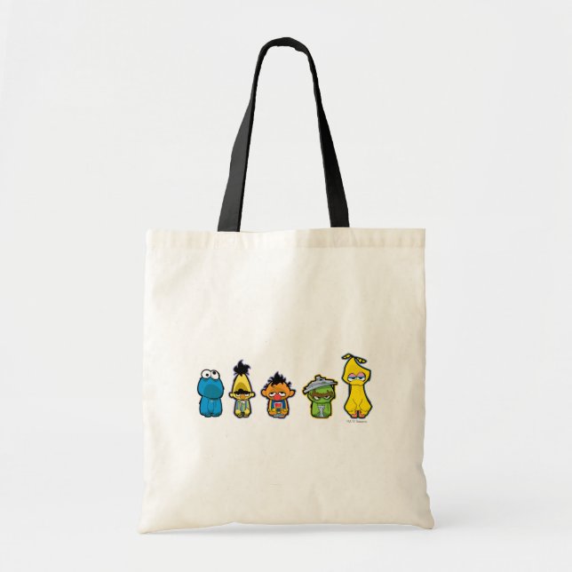 Zombie Sesame Street Characters Tote Bag (Front)